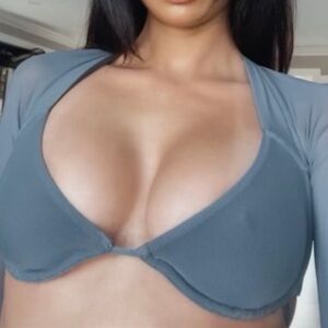 Fashion Nova Blue Crop Top